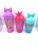 213 Juice Cup Strawberry Watermelon Cup with Straw Smiling Face Cup Plastic Sippy Cup Cup with Straw Printing Plastic Cup