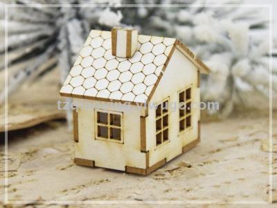 Chocolate hut laser cut 3D 3D house jigsaw 3D house model children's assembly toys
