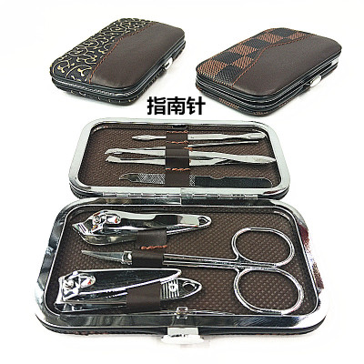 Factory Direct Sales Nail Clippers Set Stainless Steel Trimming Foot Manicure Implement Seven-Piece Combination