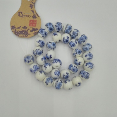 Ceramic bead 12mm applique diy jewelry necklace accessories wholesale manual loose bead accessories string