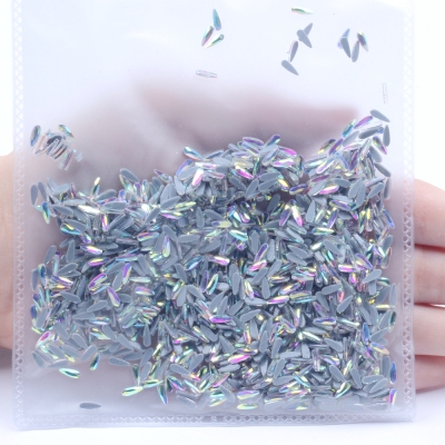 1440pcs Raindrop 2x6mm Hotfix Flatback Glass Rhinestones Crystal AB For Nail DIY Jewelry Dress Garments Dec