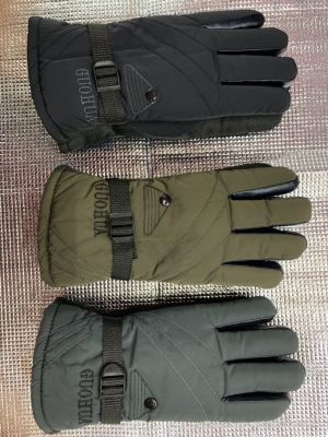 Winter thickened gloves wholesale manufacturers men's cotton gloves warm with fleece rain proof cycling