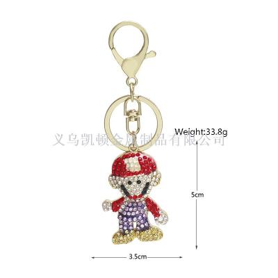 Super Mary personality lovely Mario diamond key chain pendant creative girls bag pendant manufacturers direct sales