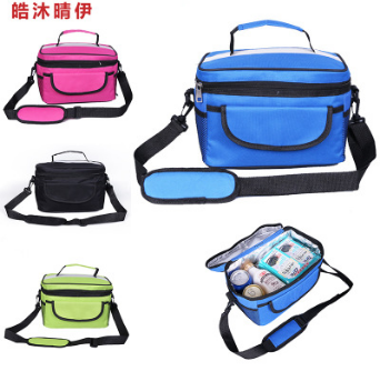 HMQINYI Insulated Thermal Lunch Bag for Women,Pink Lunch Box for Girls,Picnic Cooler Bag with Shoulder Strap 8L,8 cans