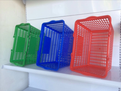 Supermarket Shopping Basket Shopping Basket Basket Plastic Vegetable Basket Household Large Snack Shopping Box Mini Convenience Store