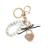 Korean new exquisite pearl bracelet pendant creative love metal key chain diy jewelry key chain accessories