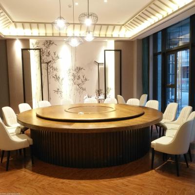 Changzhou hotel banquet hall furniture manufacturers customized banquet center box electric new Chinese wood table