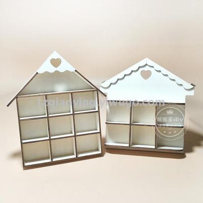 DIY wooden house storage rack snow clay color clay wooden white embryo storage box storage box mold