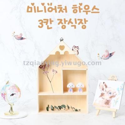 DIY wooden house storage rack snow clay color clay wooden white embryo storage box storage box mold