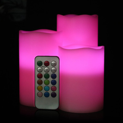 Colorful LED simulation candle 18 key remote control candle creative electronic candle LED candle lamp