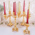 Both Luxury european-style table model room and soft decorations placed pieces of european-style candlelight dinner props metal wedding candlestick