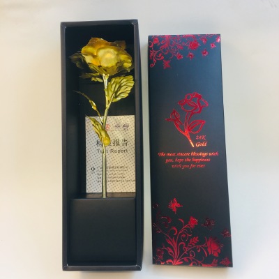 24K gold rose gold leaf rose valentine's day new gift manufacturers wholesale and direct sales