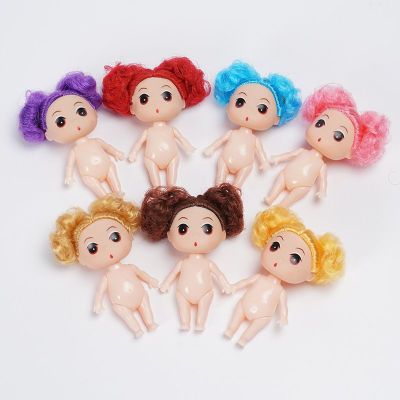9 cm small fuzzy handicraft toys naked doll body wholesale