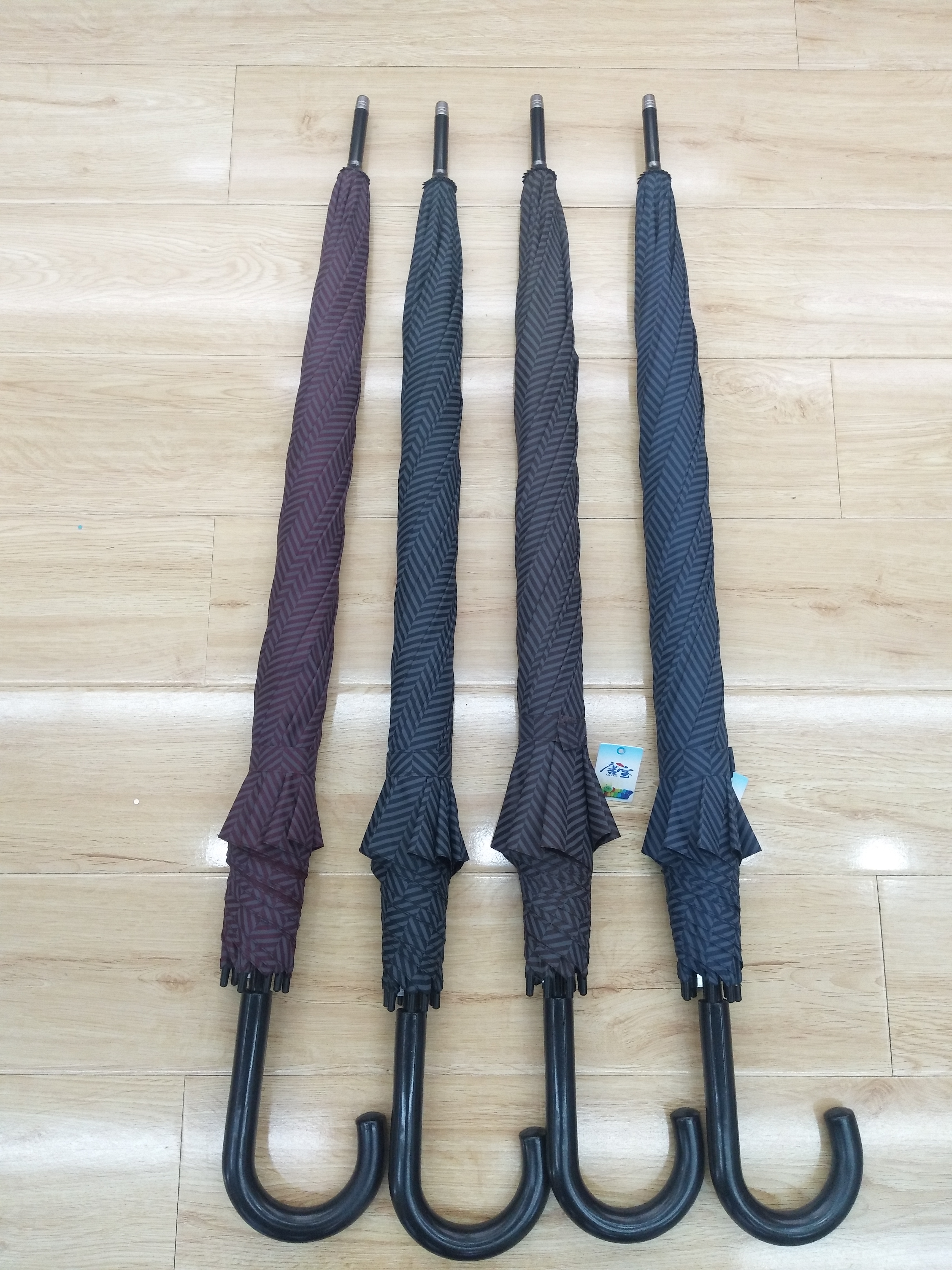 加大防风雨伞经典暗条纹男仕商务伞