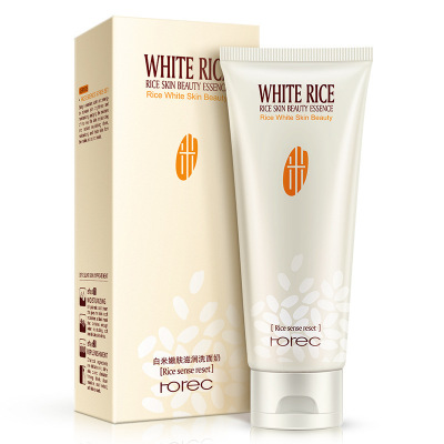 For Export Hchana White Rice Skin Rejuvenation Facial Cleanser Hydrating Acne Removing Facial Cleanser Cleansing Cream Plant