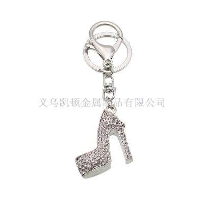 Creative gifts diamond women's high heels key chain stereo small shoes car luggage jewelry gifts