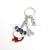 European and American Popular Metal Dog Pendant Paris Tower Keychain Personalized Travel Commemorative Small Gift Customization