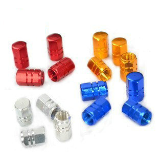 Automobile valve cap color aluminum alloy home improvement accessories car valve core four packages