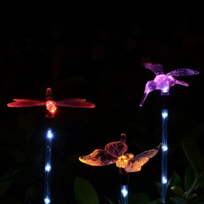 Direct selling solar garden lamp led outdoor garden lamp acrylic butterfly garden lamp light control lighting