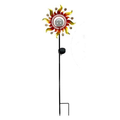 Solar flower iron art lamp LED solar energy iron art garden lamp solar modeling crafts are inserted outdoors