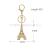 New European and American 3d Paris Tower Rhinestone Keychain Metal Bags Ornaments Car Pendant Custom Gifts