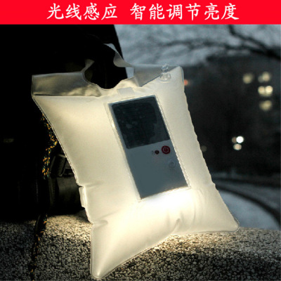 New solar outdoor camping lamp LED lightweight portable inflatable lamp can be blown