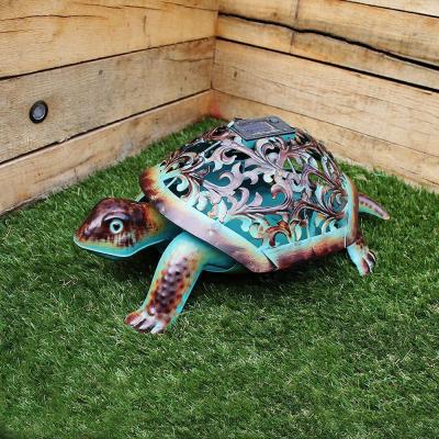 Solar turtle lamp LED garden iron craft little turtle lamp outdoor lawn decoration