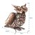 New solar energy owl LED owl display lamp outdoor courtyard garden iron crafts