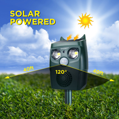 Amazon hot style high-end solar-powered ultrasonic animal repeller, rat repeller and dog repeller