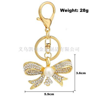 Korean creative fashion lovely diamond bow key chain ladies bag hanging accessories manufacturers direct