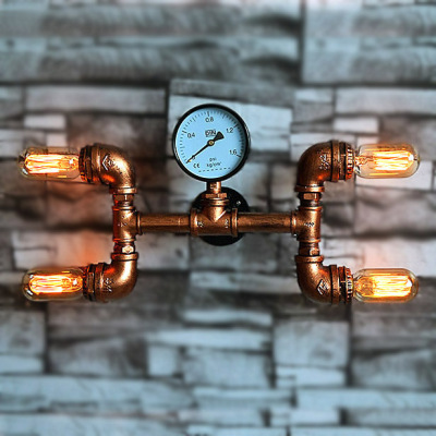 Creative european-style retro water pipe lamp bar restaurant industrial wind decorative wall lamp home lighting