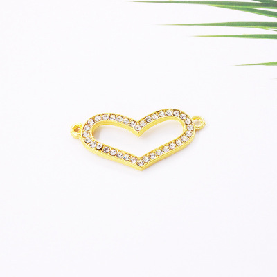 Fashion new Fashion accessories diy diamond jewelry heart metal point diamond accessories manufacturers wholesale accessories