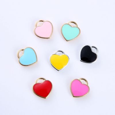 Manufacturers approve new candy color alloy dripping oil apparel accessories necklace earrings heart pendant accessories