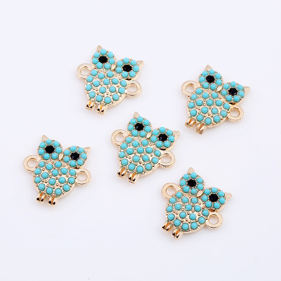 Manufacturers wholesale 2018 new clothing jewelry owl double hanging necklace accessories accessories earrings