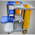 Hotel linen car hotel room service car stainless steel unilateral double mouth cart cleaning work car