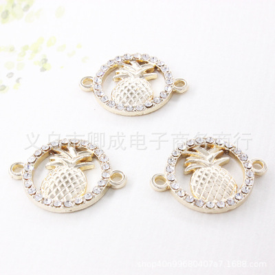 New round pineapple modeling accessories diy diamond jewelry metal point diamond accessories manufacturers wholesale clothing accessories
