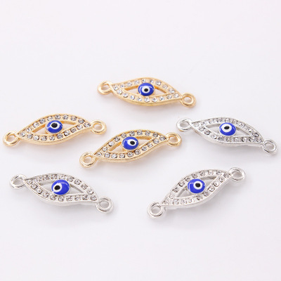 Fashion creative popular electroplating point drill evil eye accessories alloy electroplating blue eye accessories manufacturers direct