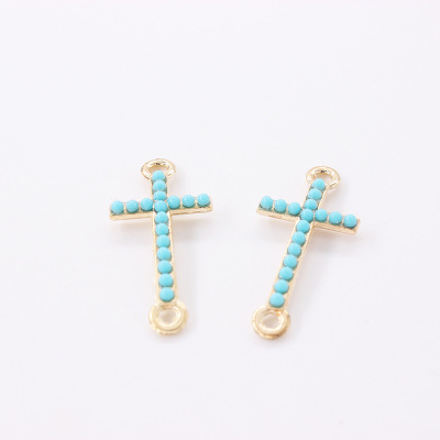 Manufacturers wholesale 2018 new fashion clothing accessories metal dot diamond cross jewelry accessories