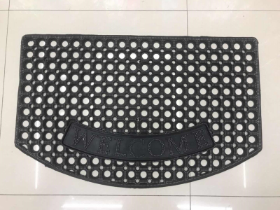 Rubber floor mat PVC non-slip floor mat foot mat bathroom mat kitchen mat outdoor floor mat hole hole mat circle trade