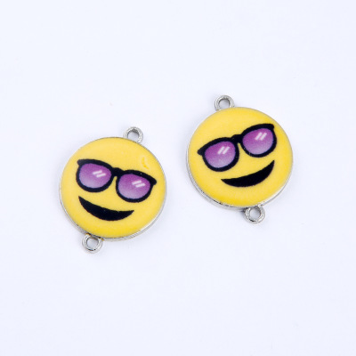12 emoticons double hanging print accessories smiling face emoticons accessories point diamond accessories
