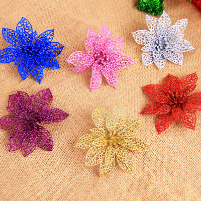Christmas decorations flowers Christmas tree decorations garlands teng trinkets fully hollowed out small sprinkling Christmas flowers