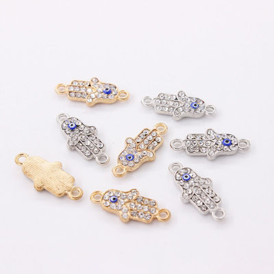 Manufacturers wholesale diy bracelet accessories palm point drill accessories double hanging blue eyes accessories clothing accessories