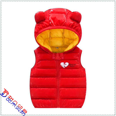 Winter coat for baby children sleeveless down cotton-padded jacket for boys and girls infants 1-3 years old cotton