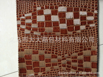 Supply Crocodile Leather Spraying Crocodile PVC Artificial Leather