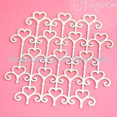 Photo album clip DIY accessories laser wood chip heart fence