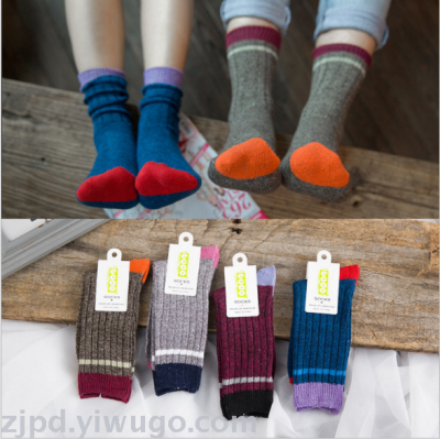 Hot style men's and women's socks fashion casual cotton socks thick line warm lovers in tube socks cotton socks
