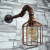 Birdcage retro metal wall lamp European metal pipe lamp handmade industrial wind accessories