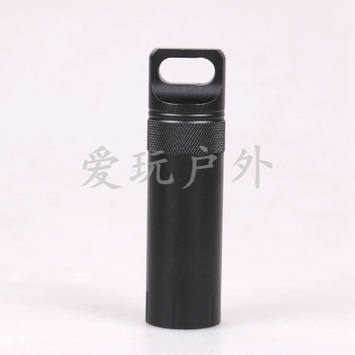 Black moisture - proof tank aluminum alloy completely waterproof jar sealed capsule bottle EDC is suing products