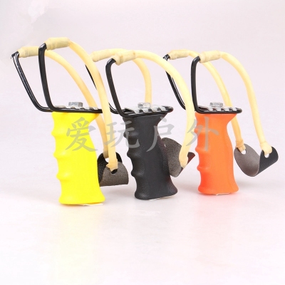 Plastic handle slingshot for outdoor use