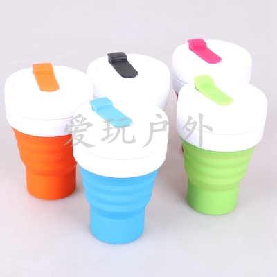 Bag hair to help sell silicone folding cup travel cup leisure coffee cup outdoor sports cup gift cup